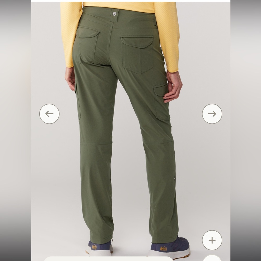 REI NWT Kühl Women’s Freeflex Roll-Up Hiking Pants- Dark Moss - Picture 3 of 9